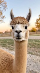 Obraz premium A Serene Alpaca Gazing Outdoors of excellence in splendor beyond compare with grace in style