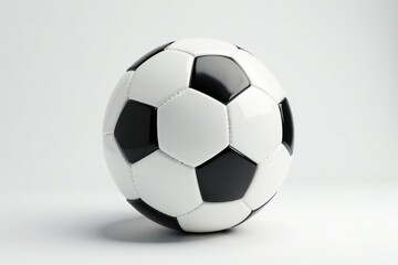 Naklejka premium Studio shot of pristine white football against pure white backdrop , competition, background