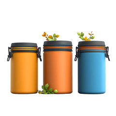 Colorful airtight food storage containers