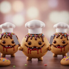 Fototapeta premium gingerbread man and woman