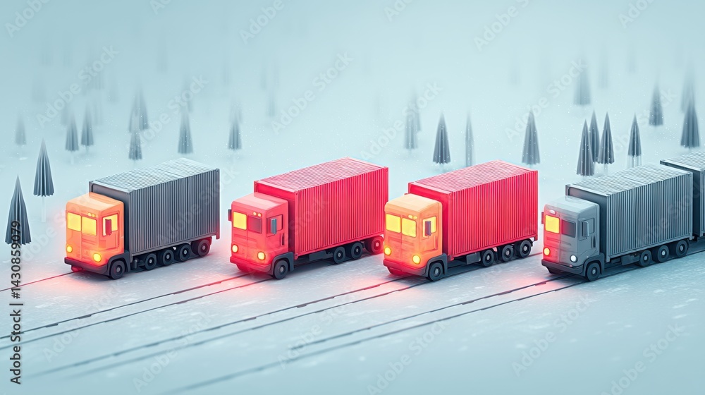 Poster real-time tracking systems for global delivery networks symbolizing logistics optimization