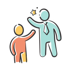 mentor icon, mentor vector illustration-simple illustration of mentor, perfect for mentor logos and icons