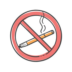 no smoking icon, no smoking vector illustration-simple illustration of no smoking, perfect for no smoking logos and icons