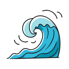 ocean wave icon, ocean wave vector illustration-simple illustration of ocean wave, perfect for ocean wave logos and icons