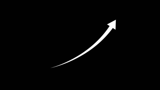 Abstract arrow business graph icon animation background