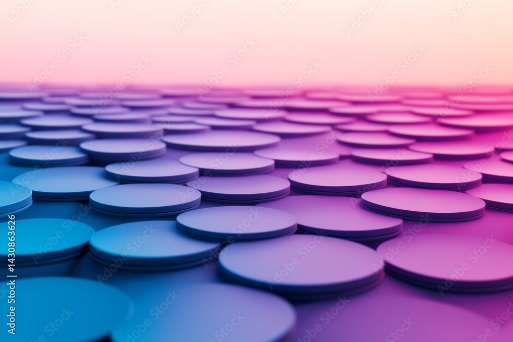 Fototapete A single translucent dot stands out in a gradient of circular patterns, producing a modern and abstract composition with ample negative space to the left