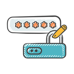 password icon, password vector illustration-simple illustration of password, perfect for password logos and icons