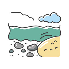 pebble beach icon, pebble beach vector illustration-simple illustration of pebble beach, perfect for pebble beach logos and icons