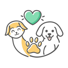 pet adoption icon, pet adoption vector illustration-simple illustration of pet adoption, perfect for pet adoption logos and icons