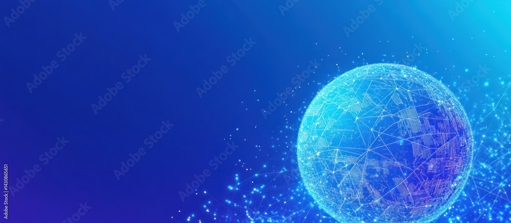 Poster global network connection: a digital world visualization