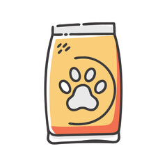 pet food bag icon, pet food bag vector illustration-simple illustration of pet food bag, perfect for pet food bag logos and icons