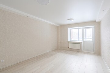 standard room interior apartment. view kind of decor home decoration in hostel house for sale. empty room renovated