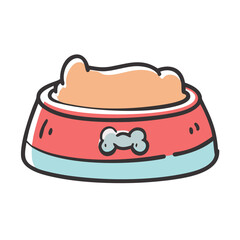 pet food bowl icon, pet food bowl vector illustration-simple illustration of pet food bowl, perfect for pet food bowl logos and icons