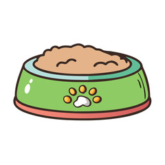 pet food bowl icon, pet food bowl vector illustration-simple illustration of pet food bowl, perfect for pet food bowl logos and icons