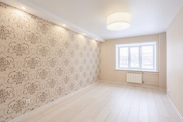 standard room interior apartment. view kind of decor home decoration in hostel house for sale. empty room renovated