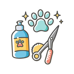 pet grooming icon, pet grooming vector illustration-simple illustration of pet grooming, perfect for pet grooming logos and icons