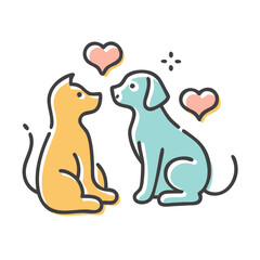 pet sitting icon, pet sitting vector illustration-simple illustration of pet sitting, perfect for pet sitting logos and icons