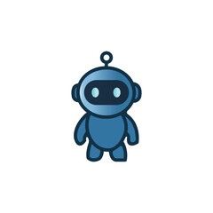 funny blue robot