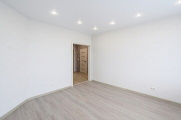 standard room interior apartment. view kind of decor home decoration in hostel house for sale. empty room renovated