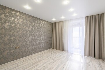 standard room interior apartment. view kind of decor home decoration in hostel house for sale. empty room renovated