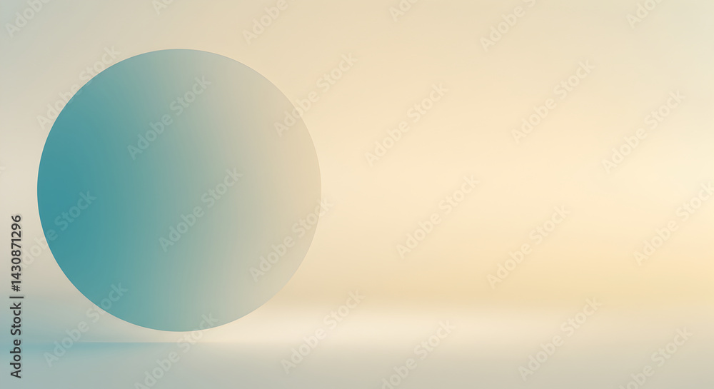 Poster minimalist sphere presentation on gradient background for product mockups