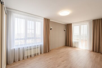 standard room interior apartment. view kind of decor home decoration in hostel house for sale. empty room renovated