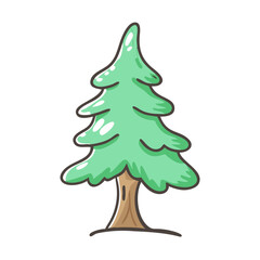 pine tree icon, pine tree vector illustration-simple illustration of pine tree, perfect for pine tree logos and icons