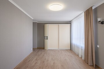 standard room interior apartment. view kind of decor home decoration in hostel house for sale. empty room renovated