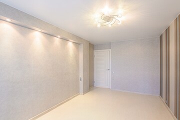 standard room interior apartment. view kind of decor home decoration in hostel house for sale. empty room renovated
