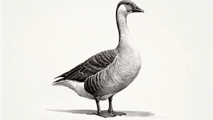 Honk in watercolor mist goose isolated vector illustration svg