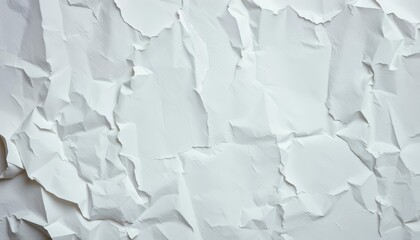 Fototapeta premium Close-up of crumpled white paper, subtly stained with age and use, backdrop, texture background