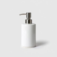 Obraz premium Ceramic dispenser with pump on white background