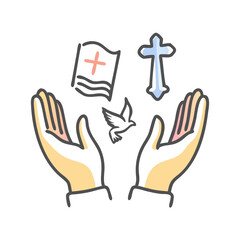 religious freedom icon, religious freedom vector illustration-simple illustration of religious freedom, perfect for religious freedom logos and icons