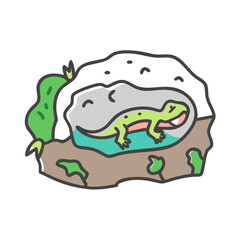reptile habitat icon, reptile habitat vector illustration-simple illustration of reptile habitat, perfect for reptile habitat logos and icons