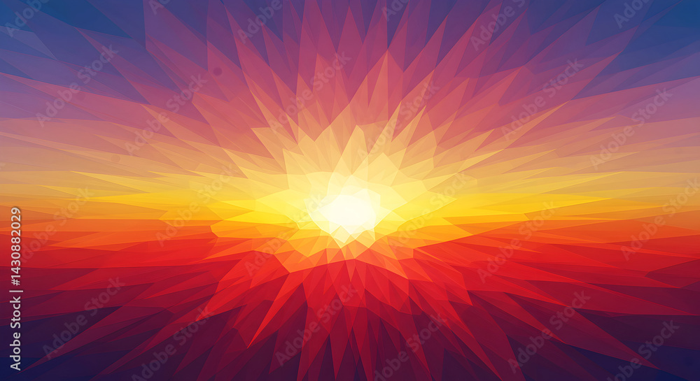 Aufkleber abstract polygonal burst creating dynamic visuals for modern design projects