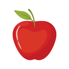 Fresh ripe apple cartoon type clipart and vector design illustration
