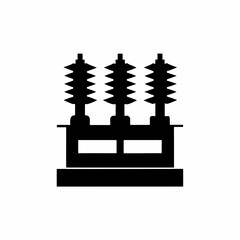 creative details electric substation icon vector illustration	
