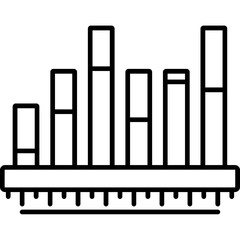 Fototapeta premium Incremental Chart Icon
