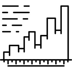 Step Area Chart Icon