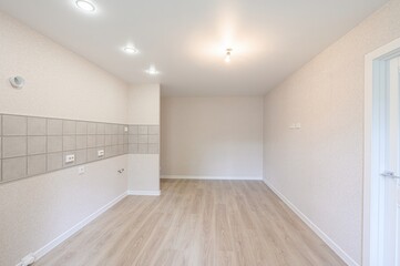 standard room interior apartment. view kind of decor home decoration in hostel house for sale. empty room renovated