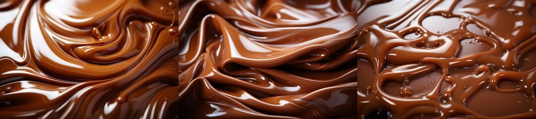 Smooth, Glossy Texture of the Melting Chocolate