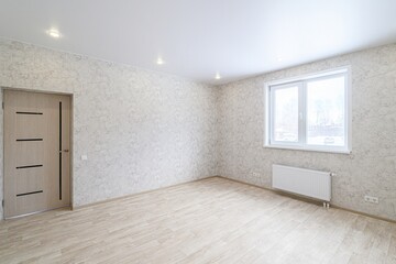 standard room interior apartment. view kind of decor home decoration in hostel house for sale. empty room renovated