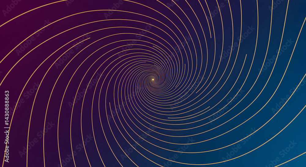 Poster abstract swirl background with gradient purple and blue color scheme