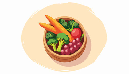 Fresh vegetable lunchbox with vibrant produce, healthy eating