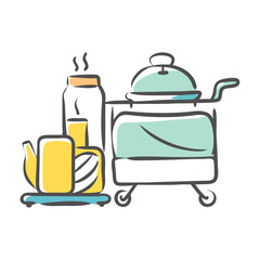 room service icon, room service vector illustration-simple illustration of room service, perfect for room service logos and icons