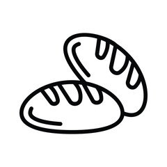 Ready to use linear style icon of baguette buns