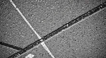 Road Surface with White Line