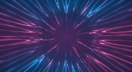 Fototapeta premium Abstract Neon Light Trails Creating a Hyper Speed Visual Effect