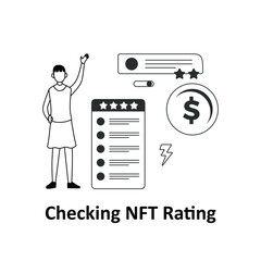 Checking NFT Rating Vector Illustration which can easily modify or edit
