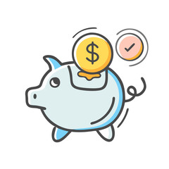 savings icon, savings vector illustration-simple illustration of savings, perfect for savings logos and icons